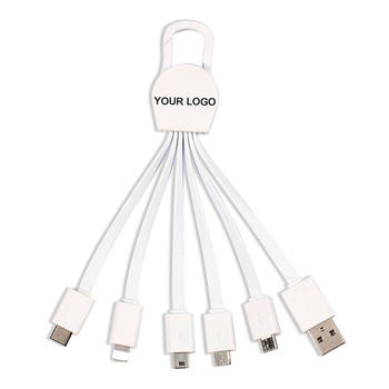 6 In 1 Keychain Multi USB Cable With Custom Logo