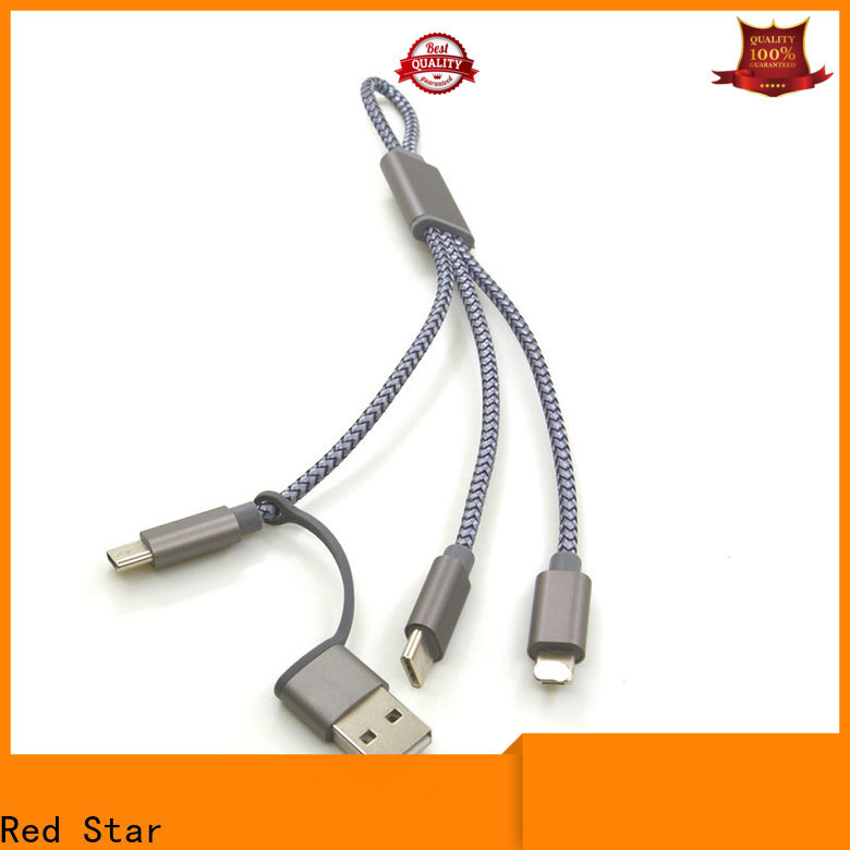 Red Star micro usb multi charging cable with custom logo for phone