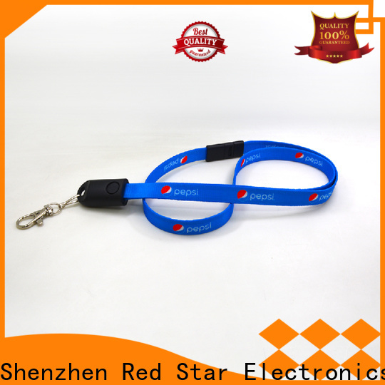 Red Star plastic lanyard data cable with easy breakaway for work