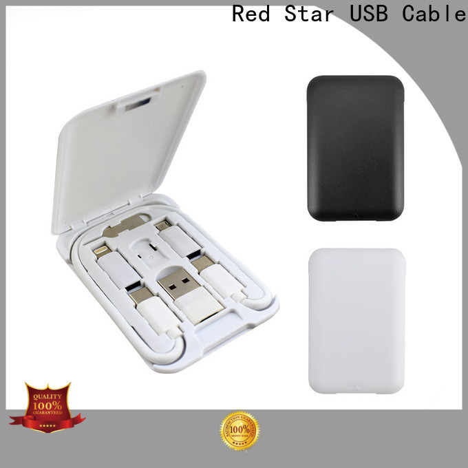 Red Star rubber multi micro usb with custom logo for mobile phone