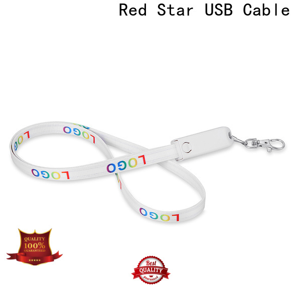 Red Star high-quality lanyard data cable with safety lock for work
