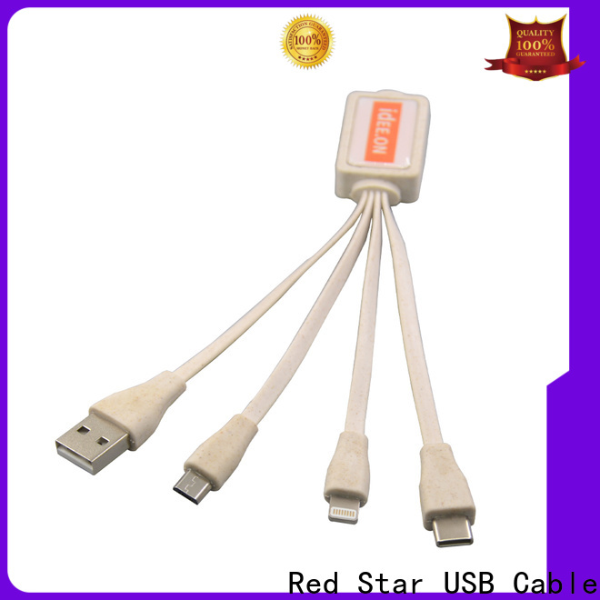 Red Star wheat straw biodegradable multi cable company for phone