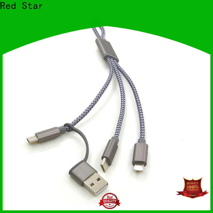 Red Star custom braided lightning cable supply for business
