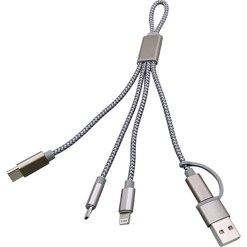 4 in 1 Key Ring Multi Mini USB Charger Cable