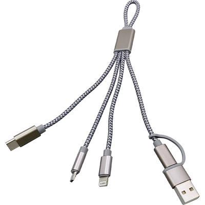 4 in 1 Key Ring Multi Mini USB Charger Cable