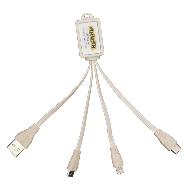 Bio-degradable 4 in 1 Cable with Epoxy Logo