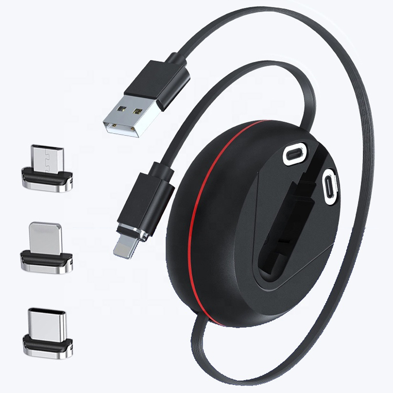 3 in 1 Retractable Magnetic Charging Cable